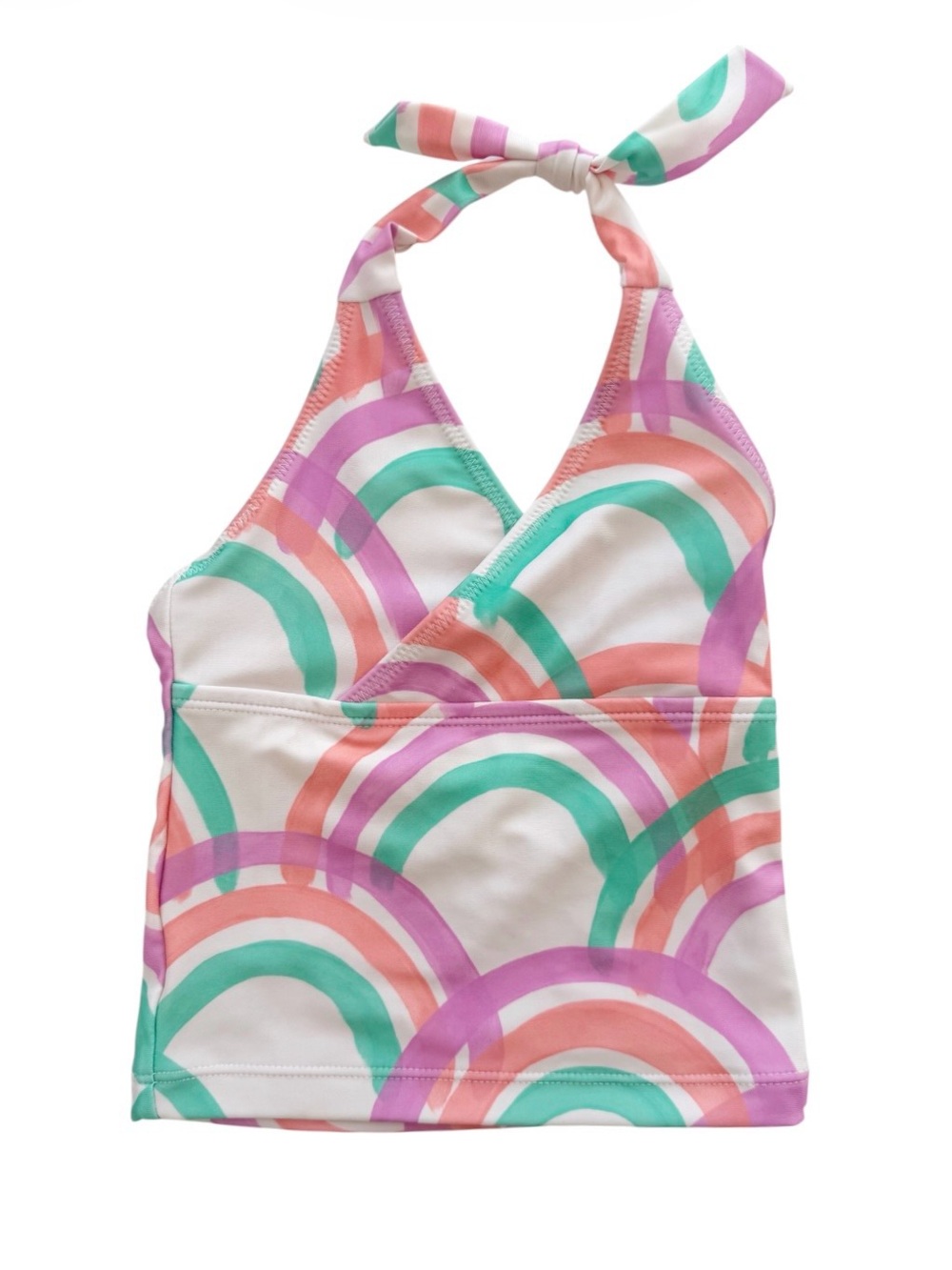 Tea Collection Rainbow Halter Swim Top Size 5
